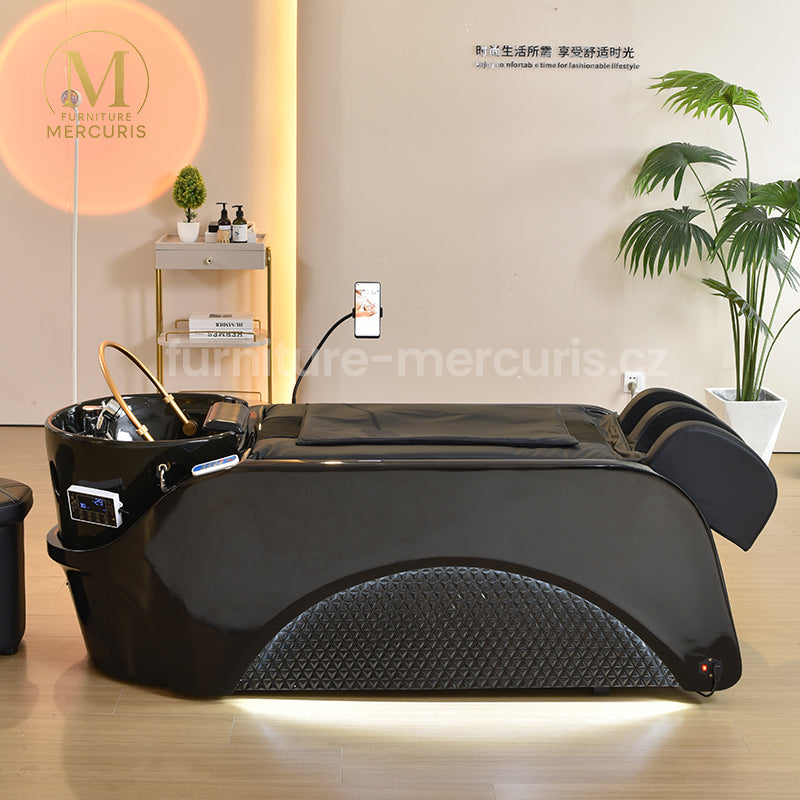 Head Spa lehátko Ponke s Cirkulace vody, fumigace, masáž zad a nohou, LED osvětlení, držák na USB telefon