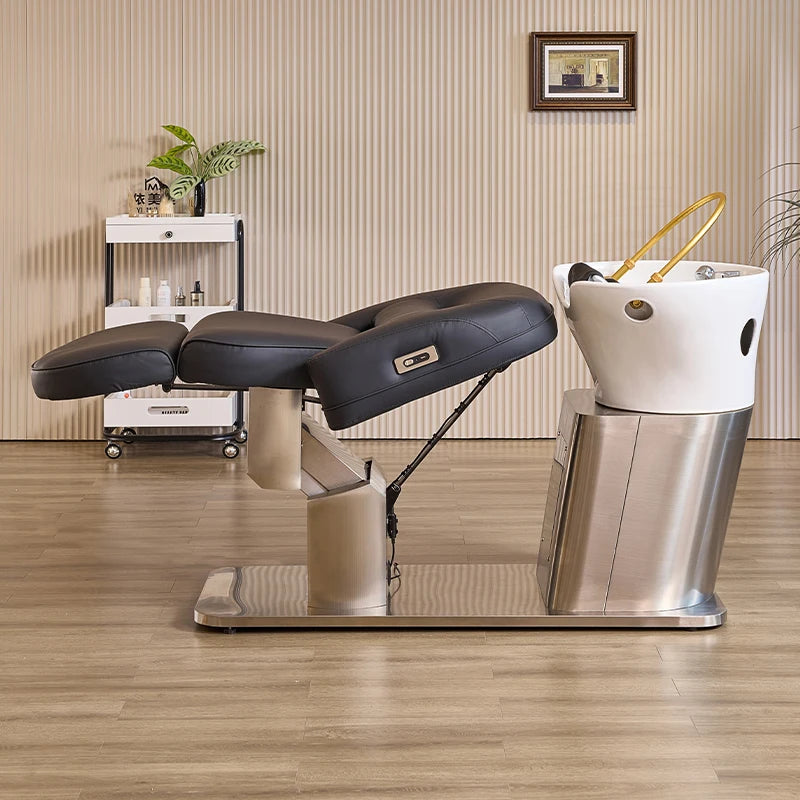 Modern Barber Chair with Washing Unit and Electric Control