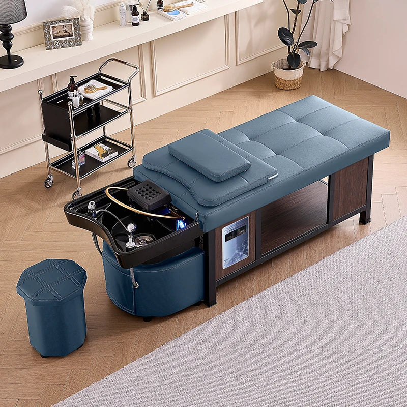Head Spa Lounger Prima Black with Aromatherapy and Storage