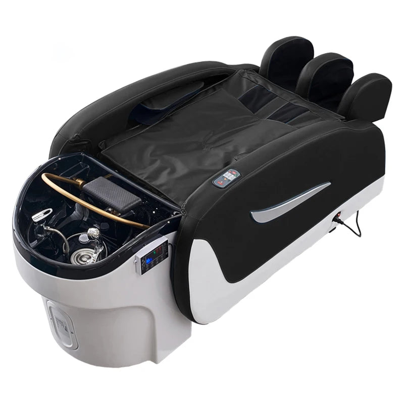 Head Spa Lounger Jupiter Black 2.0 – Premium Electric Lounger with Massage and Fumigation
