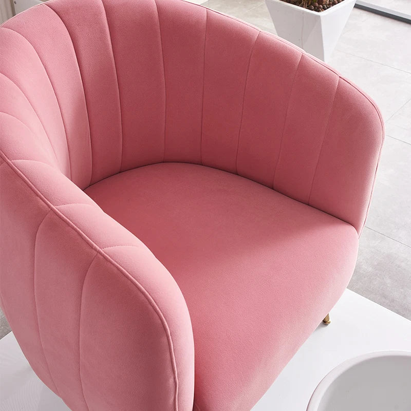 Luxury Pedicure Set with Bathtub and Designer Chair – Pink Velvet & Gold Legs