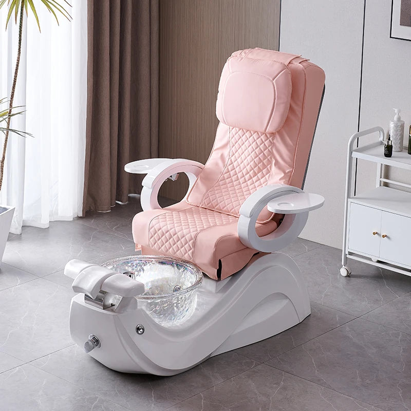 Luxury pedicure chair with glass tub - Washing Massage Pedicure Chair