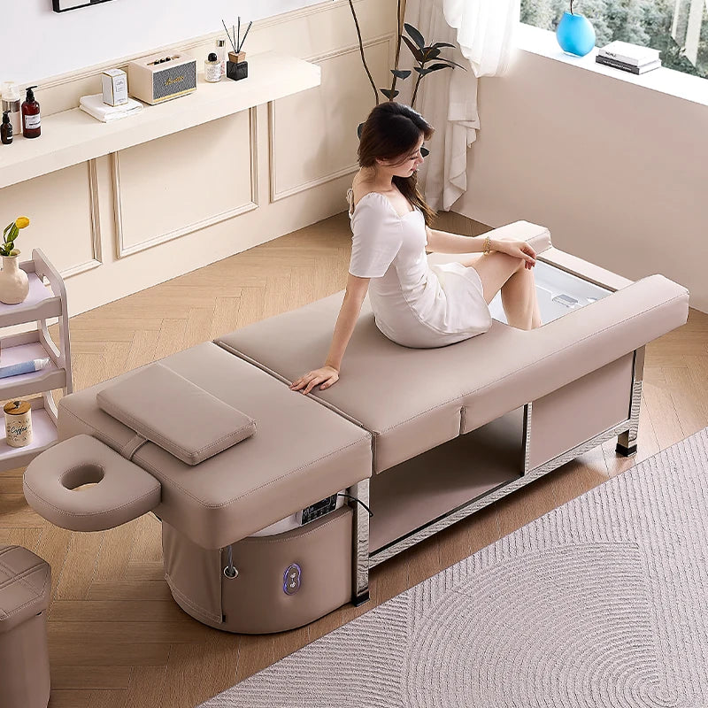 Head Spa Lehátko KORBEN s Párou, Aromaterapií a Dvojitým Dřezem