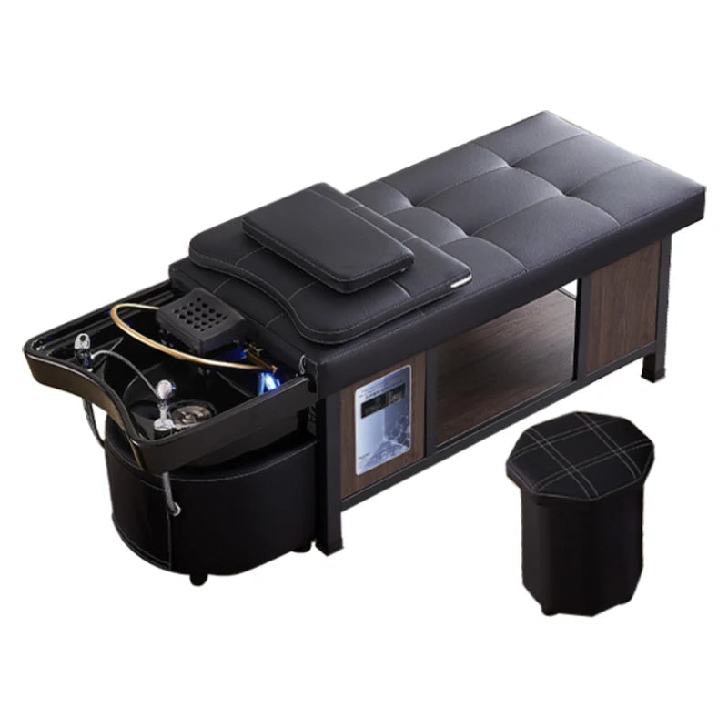 Head Spa Lounger Prima Black with Aromatherapy and Storage