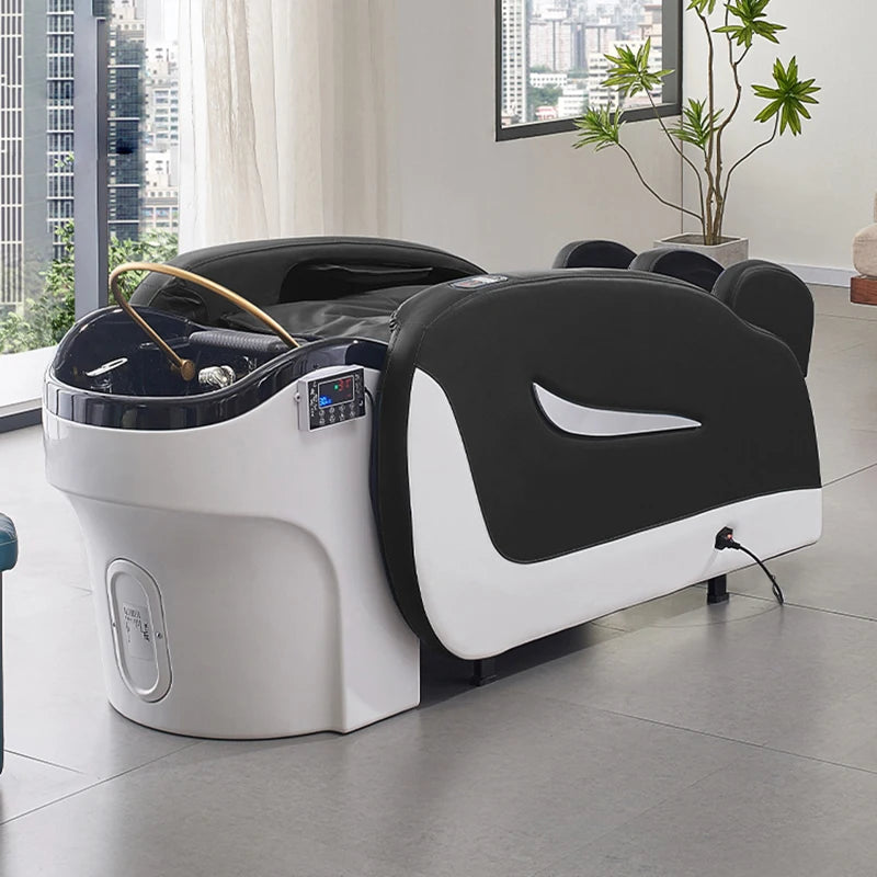 Head Spa Lounger Jupiter Black 2.0 – Premium Electric Lounger with Massage and Fumigation