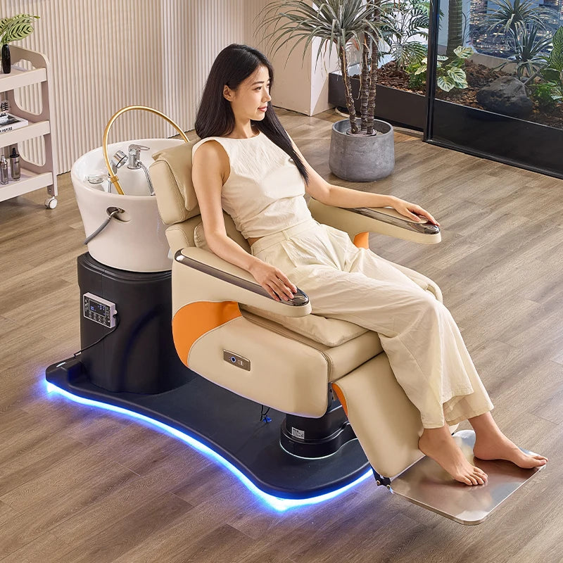Modern Electric Chair with Wash Basin – Luxury SPA Chair with LED and Touch Control
