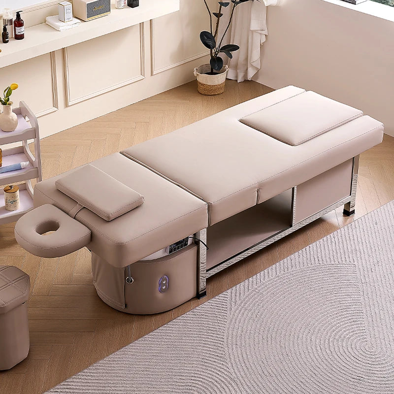 Head Spa Lehátko KORBEN s Párou, Aromaterapií a Dvojitým Dřezem