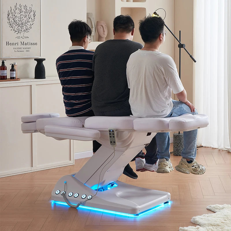 Luxury Electric Beauty Bed with LED Backlight – Adjustable Spa Bed