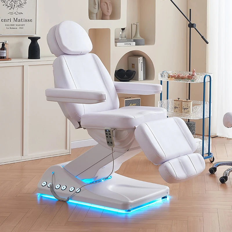 Luxury Electric Beauty Bed with LED Backlight – Adjustable Spa Bed