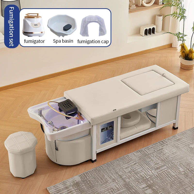 Masážní Head Spa Lehátko OXYGEN s Mycí Jednotkou