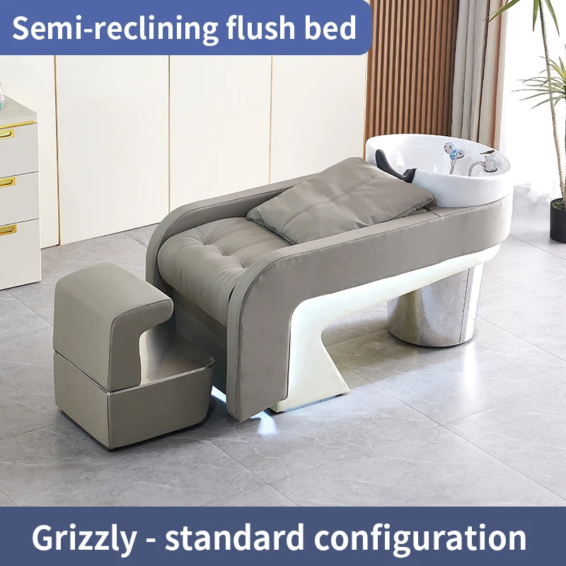 Luxury Shampoo Chair with Storage Module - Barber Shampoo Chairs