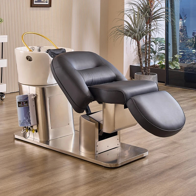 Modern Barber Chair with Washing Unit and Electric Control