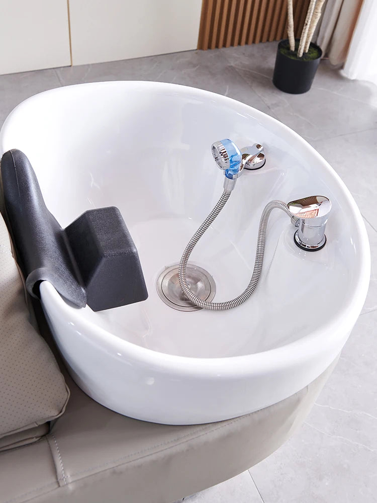 Luxury Shampoo Chair with Storage Module - Barber Shampoo Chairs