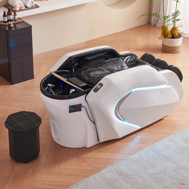 Luxusní SPA kapsle Neptune s LED osvětlením během wellness procedur