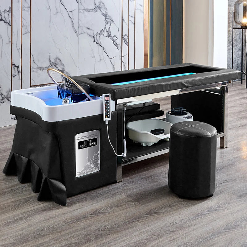 Luxurious SPA lounger Mysterious Black - Head Spa Shampoo Bed 