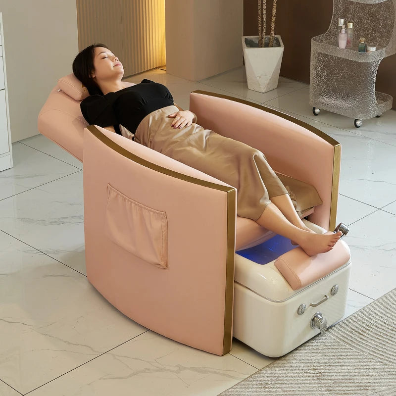 Luxusní pedikúrní křeslo s podnožkou - Spa Cosmetology Pedicure Chairs