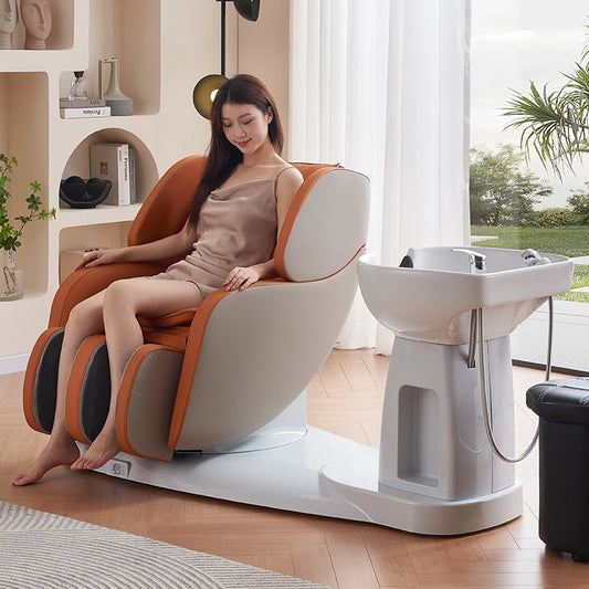 Massage chair with washing station - Scalp care hair chair