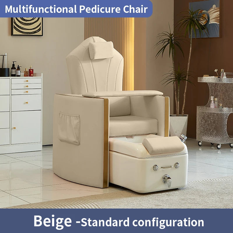 Luxusní pedikúrní křeslo s podnožkou - Spa Cosmetology Pedicure Chairs