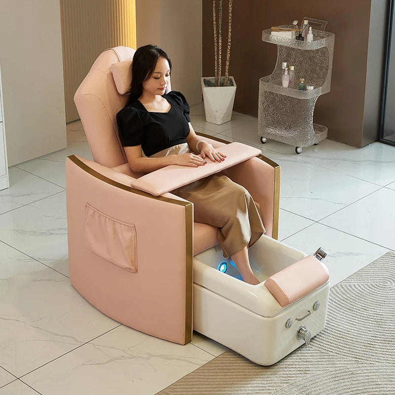 Luxusní pedikúrní křeslo s podnožkou - Spa Cosmetology Pedicure Chairs