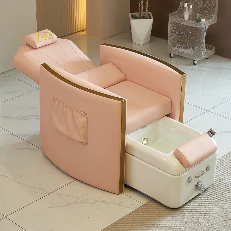 Luxusní pedikúrní křeslo s podnožkou - Spa Cosmetology Pedicure Chairs