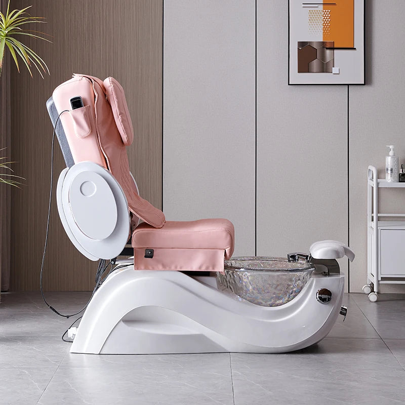 Luxury pedicure chair with glass tub - Washing Massage Pedicure Chair