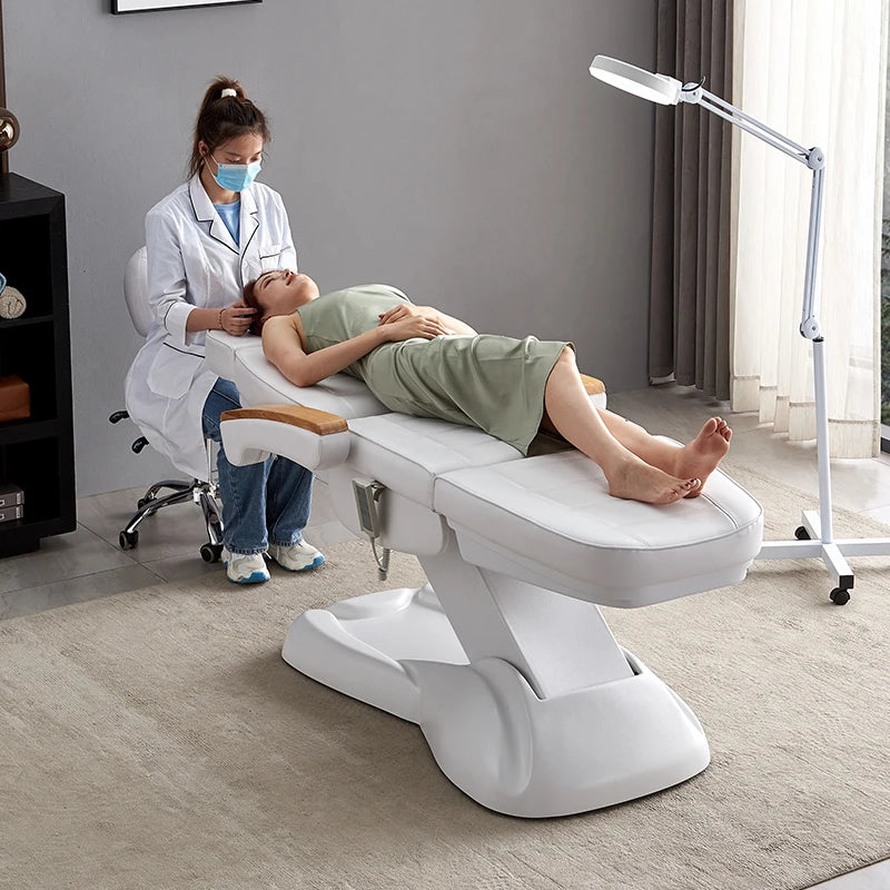 Elegant white electric beauty chair - Electric beauty bed