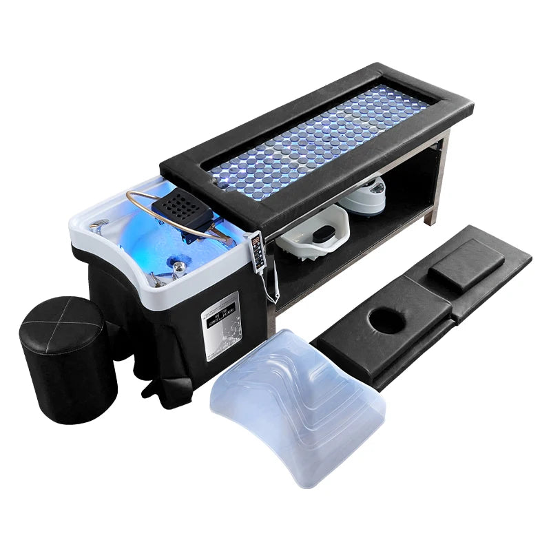 Luxurious SPA lounger Mysterious Black - Head Spa Shampoo Bed 