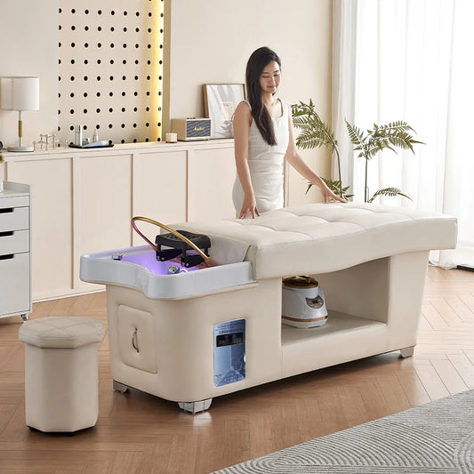 Thai Massage Shampoo Bed Sun - Luxurious spa lounger with elegant design